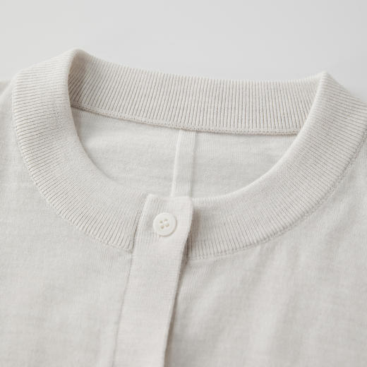 ROMI STUDIO“温柔素雅”扬子纱100%绵羊毛圆领长袖开衫RW24AST1120 商品图2