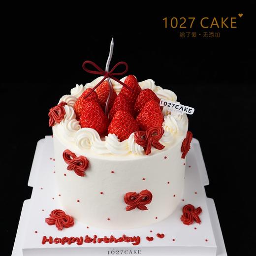 1027CAKE |  蝴蝶结 可可爱爱 草莓装饰 商品图0