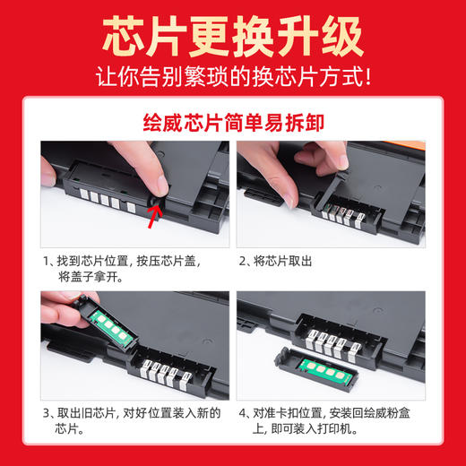 W2080a 绘威118a硒鼓 适用惠普178nw硒鼓 179fnw打印机墨盒 150a粉盒 150nw 150w 179nw 179fwg碳粉盒 W2080a带芯片 四色 商品图7