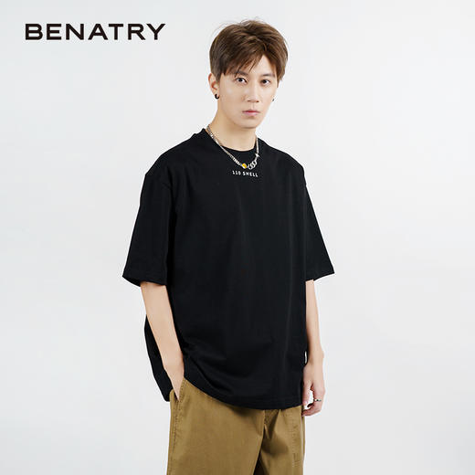 贝纳川字母印花设计男士短袖T恤ECP114005 商品图2