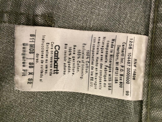 CARHARTT 卡哈特 工装长裤（36”） （92 cm）_WLP(5) 商品图2