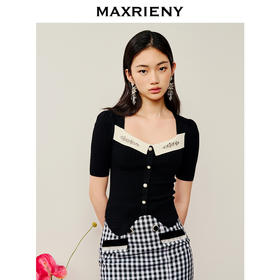 MAXRIENY百搭款显瘦气质针织毛衫(货号:MS88SW264)