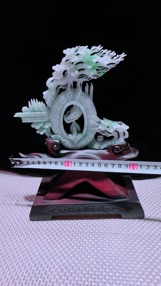 620855翡翠摆件【神龙护主 梅开五福】 商品图1