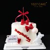 1027CAKE | 红色蝴蝶结  告白小熊 商品缩略图0