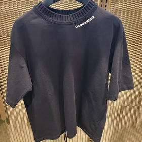 DSQUARED2 男士徽标印花棉质圆领短袖T恤 黑色 S74GD1373 S24658 900