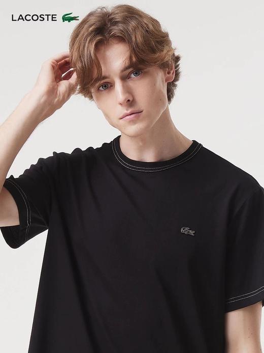 鱼仔 2025新款双车线圆领短袖T恤 Z-15022 商品图1