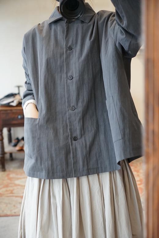 apuntob 落肩设计宽松版型灰色棉质夹克 商品图10