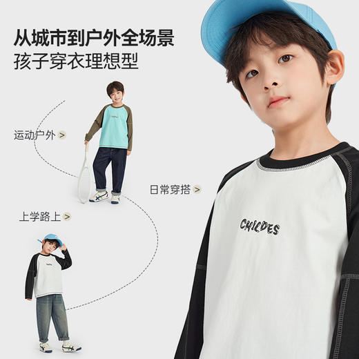 【团购价29.9】多多家男童长袖T恤纯棉春秋季2025新款儿童中大童打底衫上衣春装10327 商品图2
