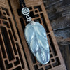 【天然正品】A货翡翠AU750收藏级白金镶钻镶天然冰种叶子（金枝玉叶）翡翠吊坠项链62.3*27.3*6.1MM（皆取最大值）女性现售价：9880！150225AH33 商品缩略图6