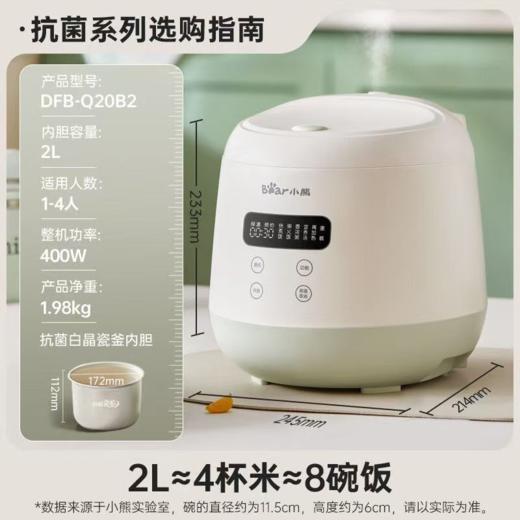 小熊2升电饭煲DFB-Q20B2 商品图0