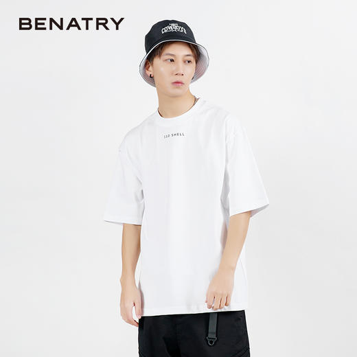 贝纳川字母印花设计男士短袖T恤ECP114005 商品图1