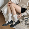 【5双更值❗️韩系甜美蕾丝花边袜子】秋冬蕾丝花边中筒袜，耐磨抗起球，不磨脚趾，Lolita纯色百搭韩风甜美女生jk堆堆袜QQ 商品缩略图3