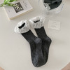 【5双更值❗️韩系甜美蕾丝花边袜子】秋冬蕾丝花边中筒袜，耐磨抗起球，不磨脚趾，Lolita纯色百搭韩风甜美女生jk堆堆袜QQ 商品缩略图8