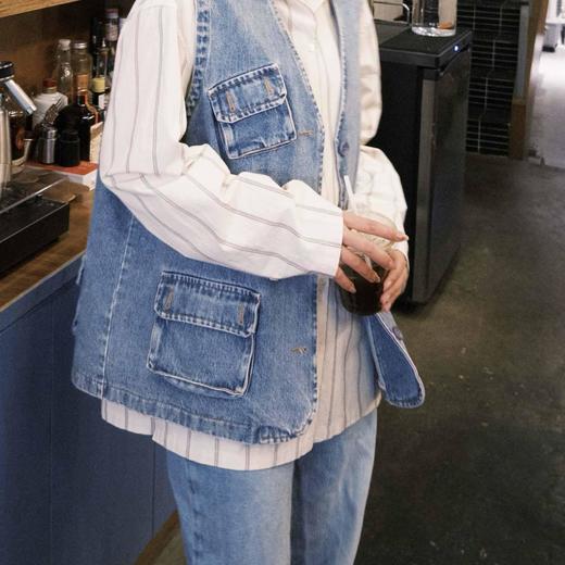 顺丰包邮洛诗琳00941独特复古老钱风小立领宽松条纹衬衫女811 商品图4