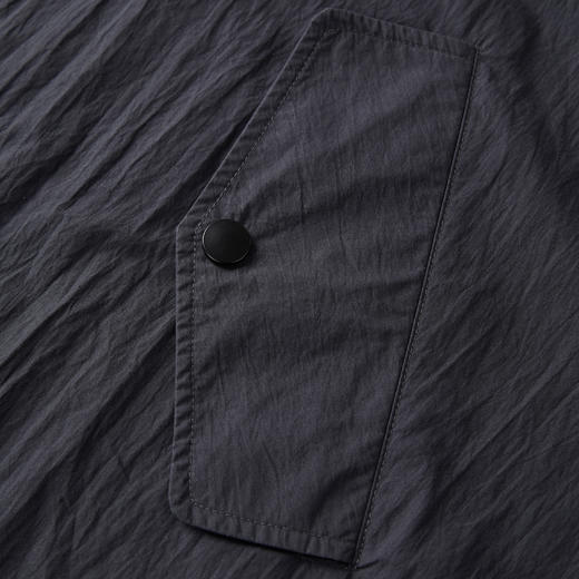 ROMI STUDIO“率性自我”高支棉褶皱蝙蝠袖高领长款风衣 RWCSW41603 商品图2