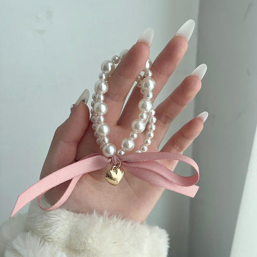 精致爱心蝴蝶结发圈 商品图1