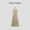 ROMI STUDIO“复古优雅”莫代尔混纺度假风挂脖连衣裙 RWCSLG1492 商品缩略图4