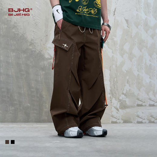 BJHG不计后果美式阔腿工装裤子春季男款潮牌直筒宽松运动休闲长裤 商品图0