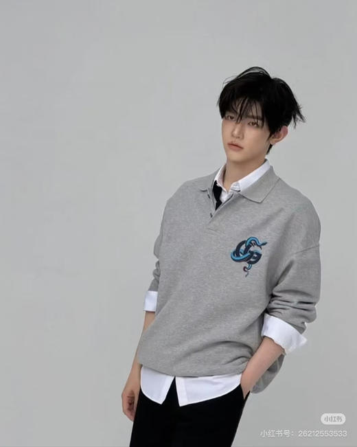 GUCCI 灰色蓝蛇POLO卫衣 商品图7