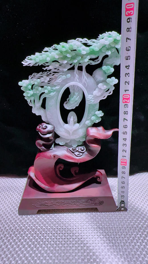 620858翡翠摆件【神龙护主 梅开五福】 商品图1