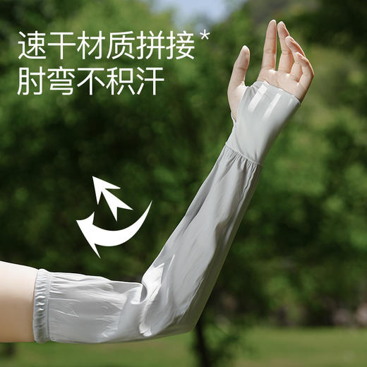防晒袖套夏户外骑车开车半指冰感透气防滑防紫外线防晒手套女 商品图1