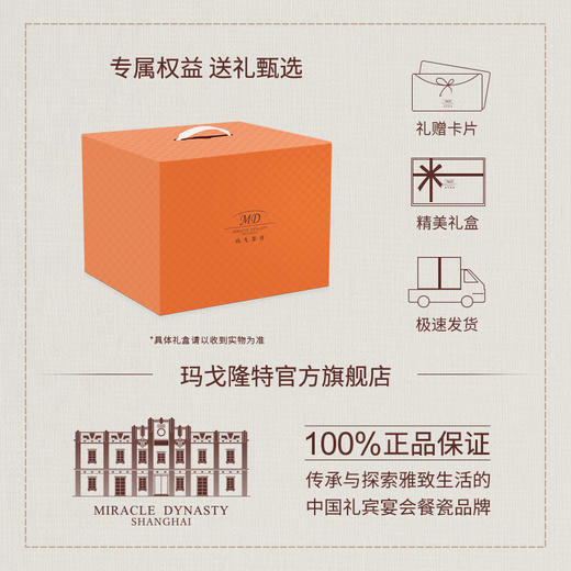 【6F】玛戈隆特【乔迁礼】兰亭雅宴系列骨瓷餐具整套家用中式餐具碗盘乔迁礼 新中式餐具 商品图4