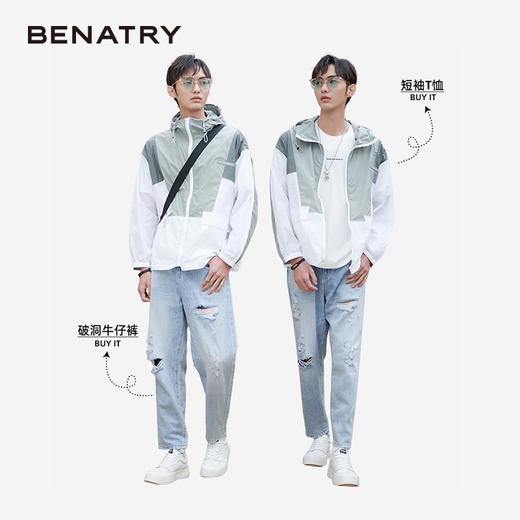 贝纳川英文胸标装饰男士休闲外套ECK200001118 商品图2