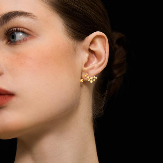 眠城 纯银悬浮星辰耳钉 商品图1