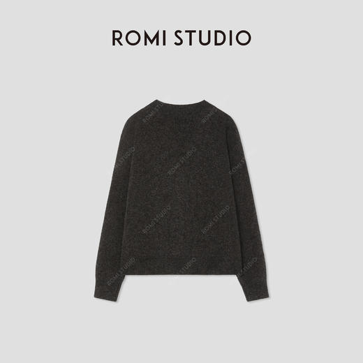 ROMI STUDIO“松弛随性”牦牛绒牦牛毛绵羊毛混纺开衫 RW24WSG1077 商品图1