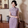 《恋影》紫色新中式，改良年轻款气质旗袍YG-2500 商品缩略图2