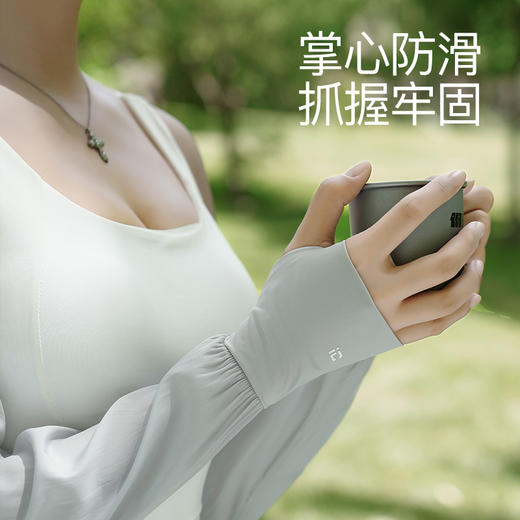 防晒袖套夏户外骑车开车半指冰感透气防滑防紫外线防晒手套女 商品图3