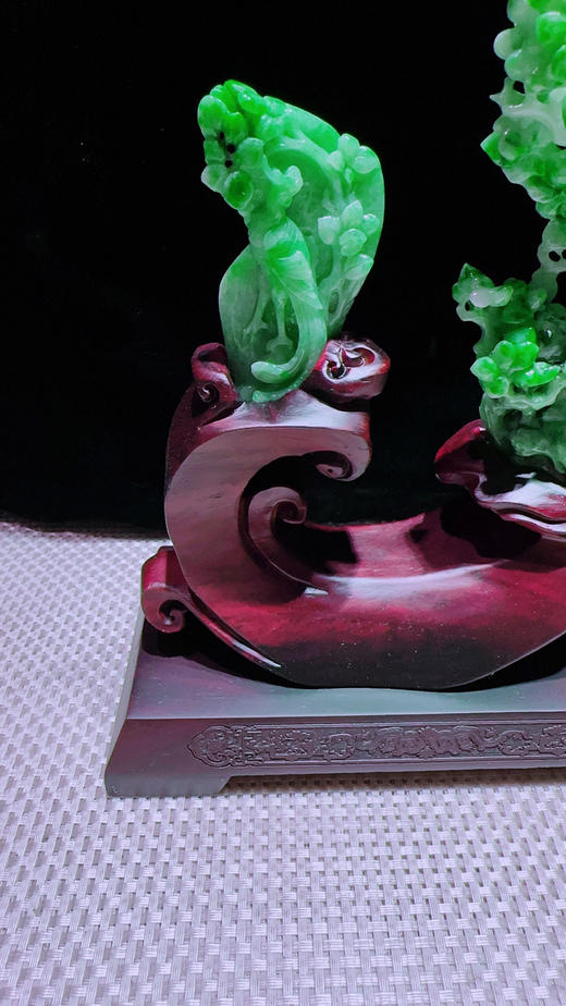 620856翡翠摆件【鸟语花香 梅开五福】 商品图5