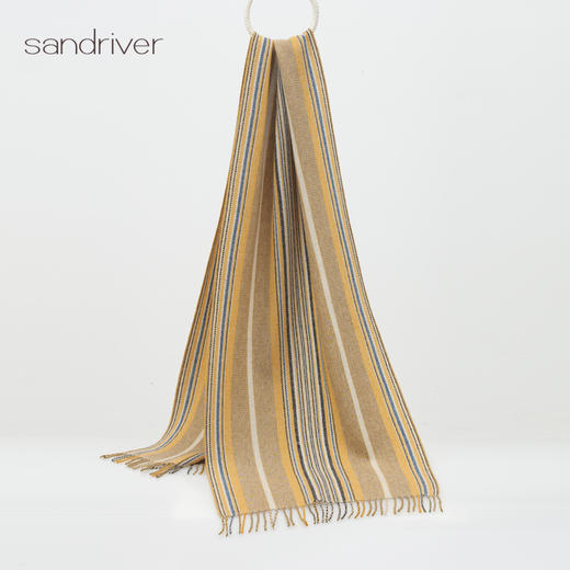 青海手工氆氇条纹流苏围巾SJF96P852A 商品图0