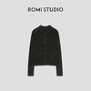 ROMI STUDIO“知性优雅”山羊绒绵羊毛混纺翻领长袖开衫 RWBWST1665 商品缩略图0