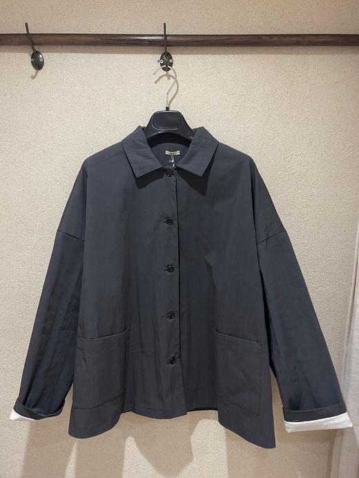 apuntob 落肩设计宽松版型灰色棉质夹克 商品图13