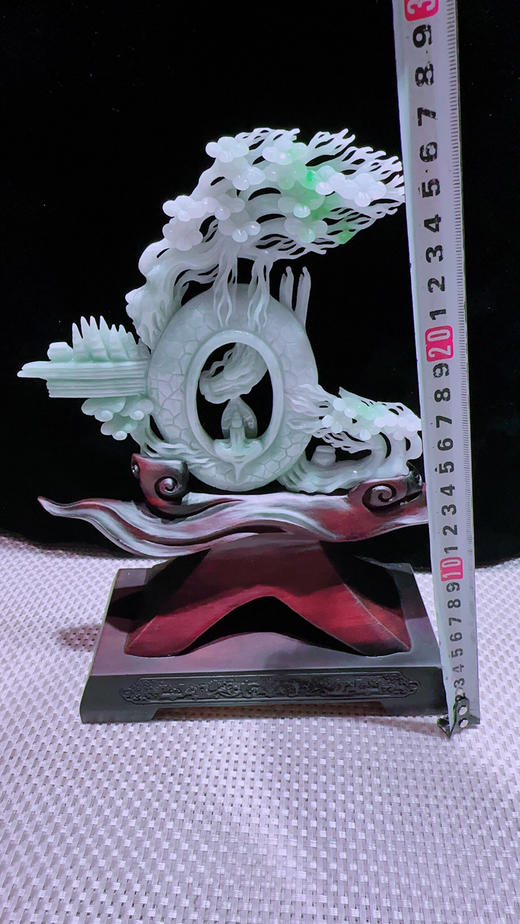 620855翡翠摆件【神龙护主 梅开五福】 商品图2