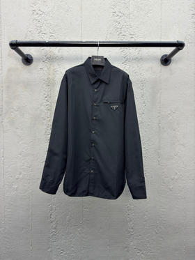 PRADA  三角标拉链口袋衬衫