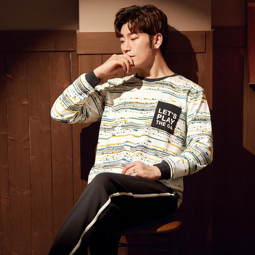 【春秋新款青少年睡衣，纯棉舒适薄款】男士睡衣春秋款 青少年纯棉薄款 长袖春秋季 男生男式全棉家居服套装-QQ 商品图7