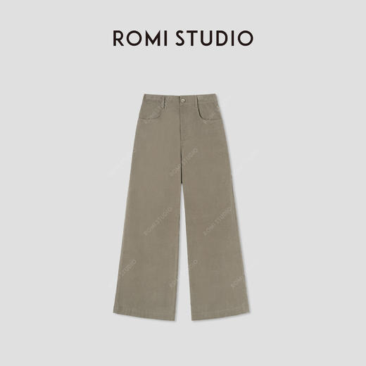 ROMI STUDIO“松弛复古”100棉灯芯绒雾感宽松直筒休闲裤RWCSXM1698 商品图0