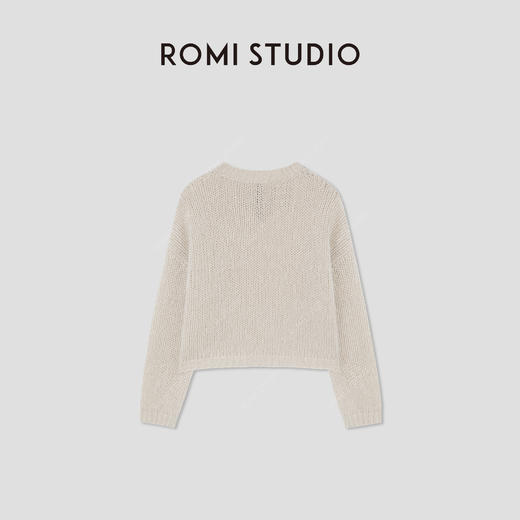 ROMI STUDIO“优雅从容”绵羊毛羊驼毛莱赛尔混纺毛衫 RW24WSY1395 商品图1