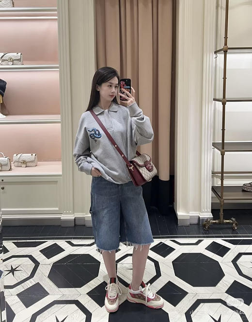 GUCCI 灰色蓝蛇POLO卫衣 商品图5