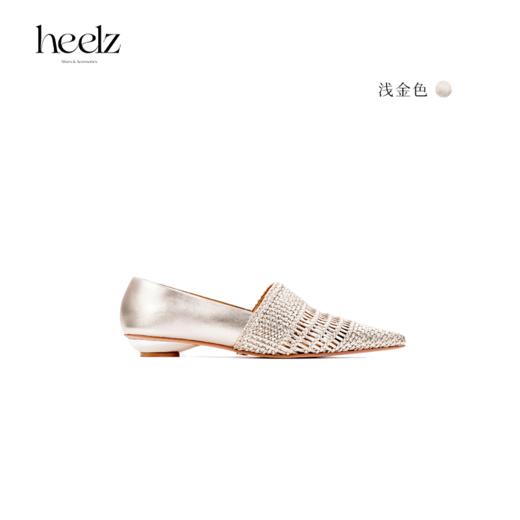 heelz艺术工坊系列｜手工编织羊皮尖头平底鞋2公分 商品图2