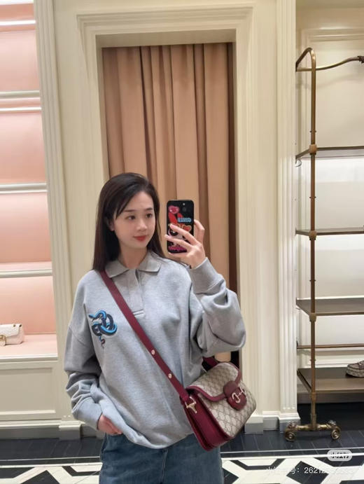 GUCCI 灰色蓝蛇POLO卫衣 商品图8