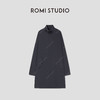 ROMI STUDIO“率性自我”高支棉褶皱蝙蝠袖高领长款风衣 RWCSW41603 商品缩略图0