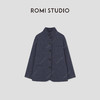 ROMI STUDIO“低调优雅”绵羊毛棉混纺立领做旧西装外套RW24WWY0889 商品缩略图0