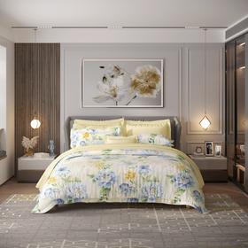 【6楼】富安娜床单四件\青花瓷，黄，零售价3680~3880元，活动价1599/1699元