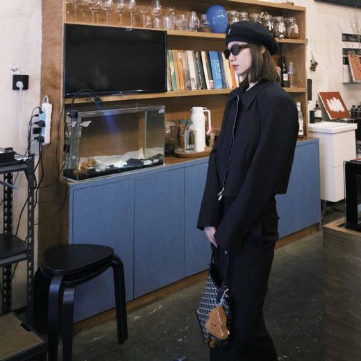 顺丰包邮洛诗琳81759新款醋酸羊毛短款显高夹克外套20069 商品图3