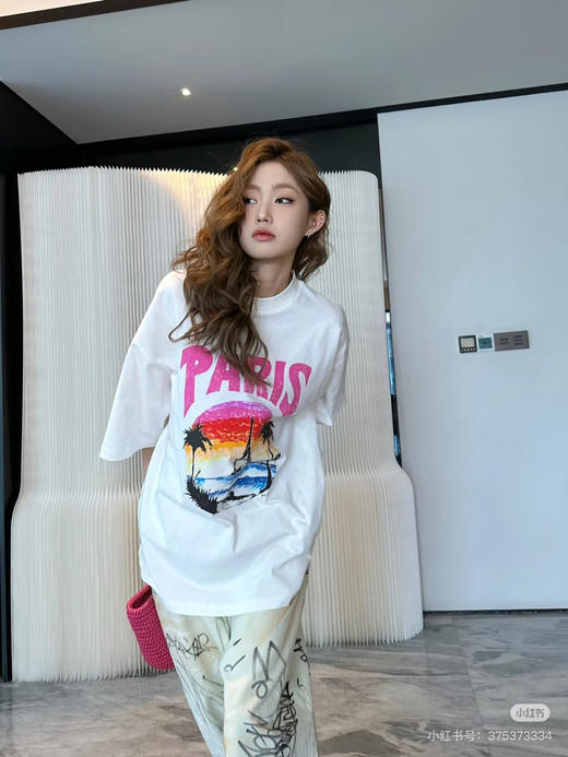 Balenciaga 落日余晖印花短袖 商品图9