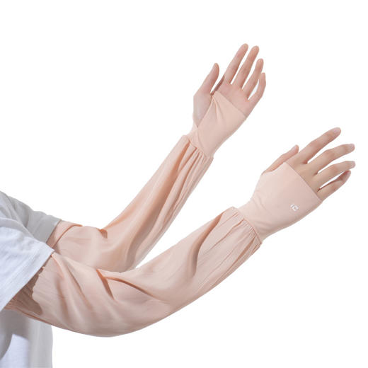 防晒袖套夏户外骑车开车半指冰感透气防滑防紫外线防晒手套女 商品图4