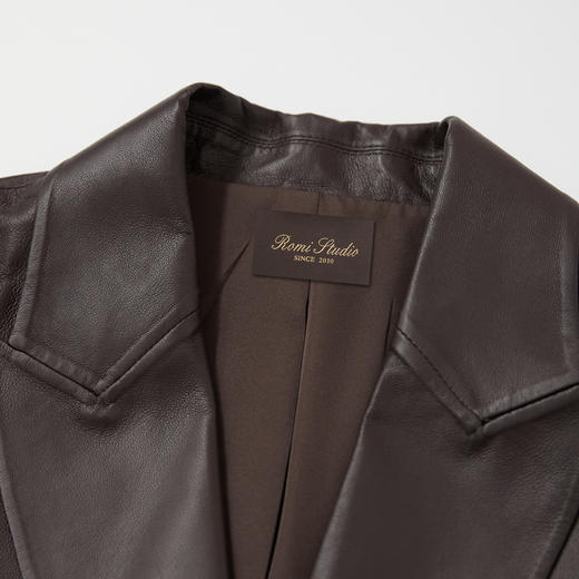 ROMI STUDIO“自我轮廓”100%进口羊皮软糯修身皮衣外套 RWBAW81657【不翻单】 商品图2